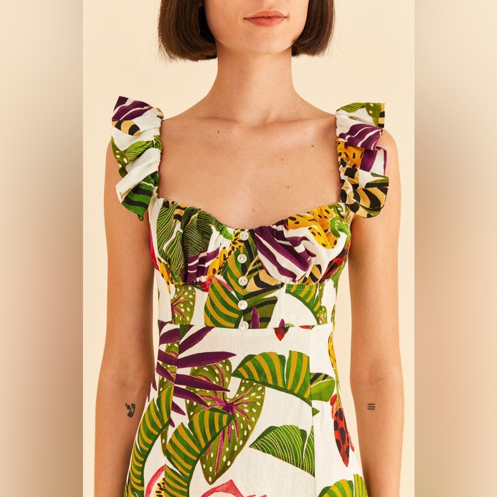 Farm Rio STRIPED FOREST MINI DRESS - Picture 4 of 5